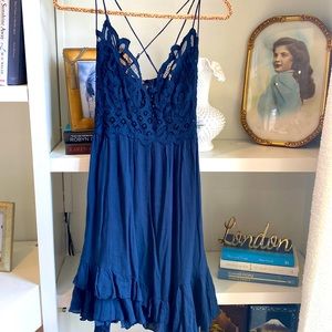 Navy Blue Free People dress